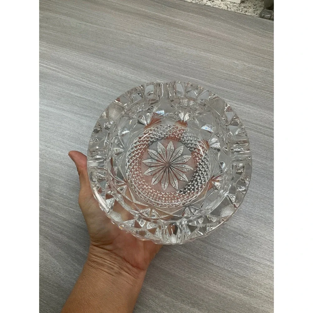 VINTAGE‎ CRYSTAL ASHTRAY HEAVY
